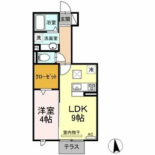 ルミエール曙【1階】の間取り