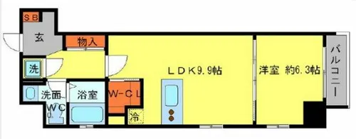 アーデン京町堀イースト【7階】の間取り