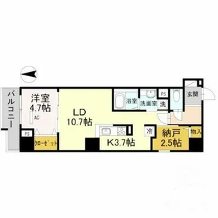 Calmtree上町台【2階】の間取り