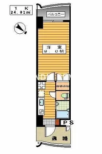 ロイヤル日赤通80【9階】の間取り