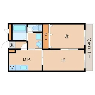 セルダン東難波【1階】の間取り