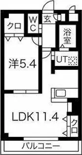 クオーレ・K【102号室】の間取り