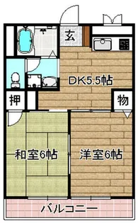 ヴィラ唐崎【1階】の間取り