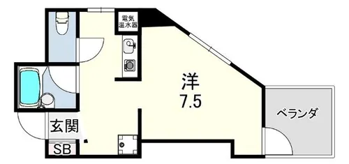 六甲ガーデンホームズ【3階】の間取り
