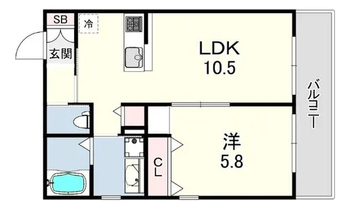 プランドール北昭和【2階】の間取り