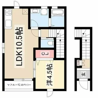 リーブルファイン日比津町2号棟【2階】の間取り