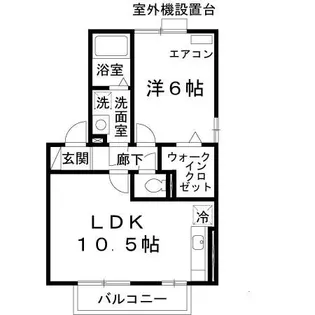 リビングタウン狭山池公園 A棟【201号室】の間取り