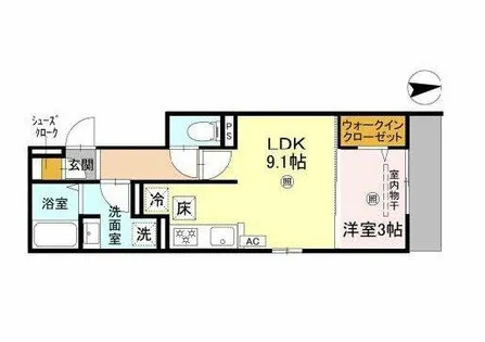 アザレア深江橋【1階】の間取り