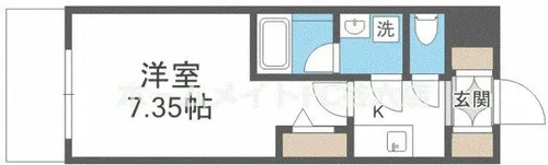 ブランシエスタ天満【8階】の間取り