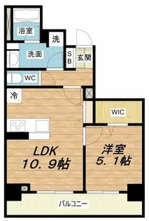 LAZO内久宝寺【10階】の間取り