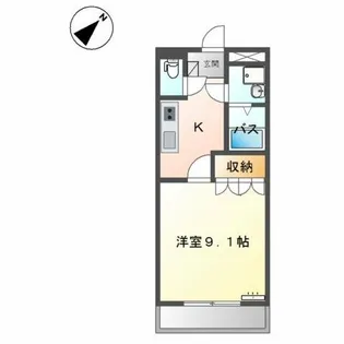 リバーサイド鳥居【1階】の間取り