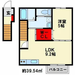 トレゾア中曽根東 B棟【204号室】の間取り
