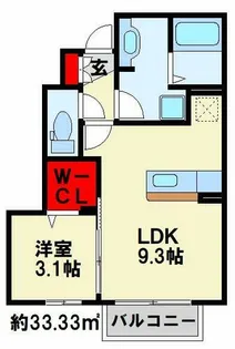 サンパール徳力【1階】の間取り