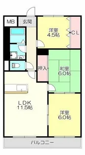 グランドールK【3階】の間取り