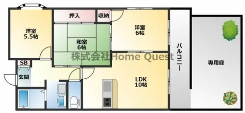 フルカワハイム【1階】の間取り