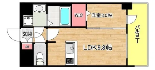 ミラージュパレス大阪ドームPROSPER【702号室】の間取り