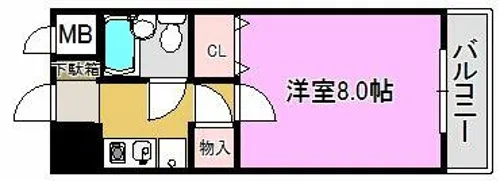 ナンソーコーポ【6階】の間取り
