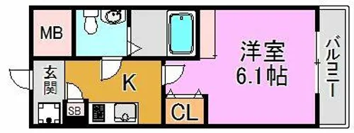 TLRレジデンス高井田【8階】の間取り