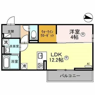 ルシール西岩田【2階】の間取り