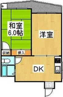 ノーブル夕凪【202号室】の間取り