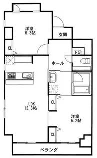 ミクニハイツ【205号室】の間取り