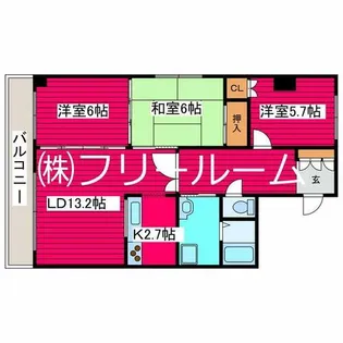 トニカ・ラ・メラ月寒東【501号室】の間取り