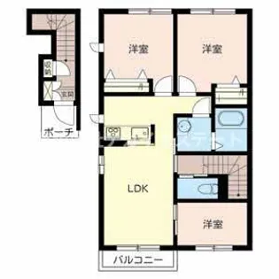 加西市北条町(アリスティオA)【2階】の間取り