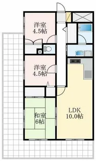 大阪府堺市中区深阪1丁【マンション】の間取り