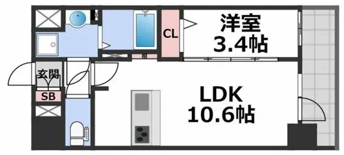 S-RESIDENCE堺筋本町Deux【12階】の間取り