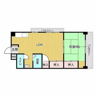 メゾンクレサンテーム菊華コーポ【1階】の間取り