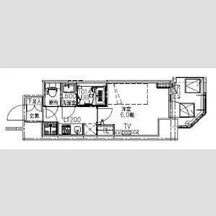 S-RESIDENCE難波大国町Tres【7階】の間取り