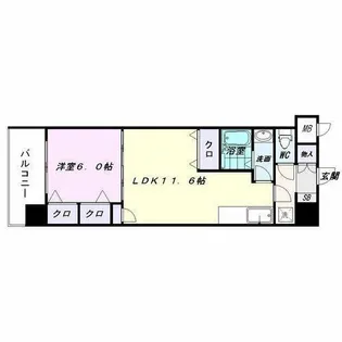 エスパンドーレ川上【1102号室】の間取り