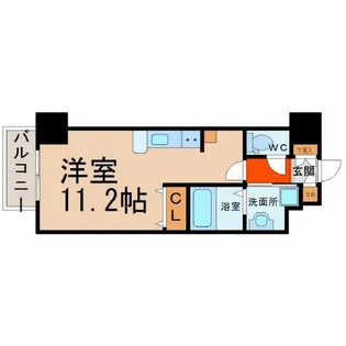 UOOMAMISORA(ウーマミソラ)【7階】の間取り