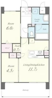 Fujiman南森町【7階】の間取り