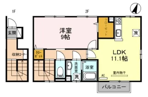 Placido B【1階】の間取り