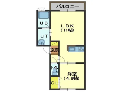 ラピスコート港【202号室】の間取り