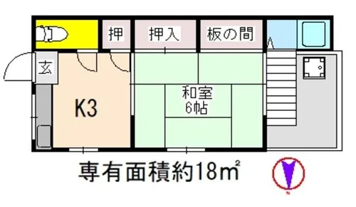西野荘【1階】の間取り