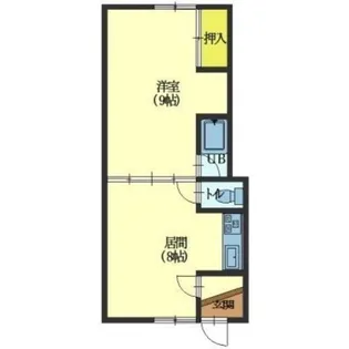 ハイツ元町【1-C号室】の間取り