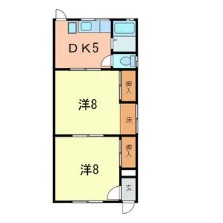 長坂アパート(D-I)【1階】の間取り