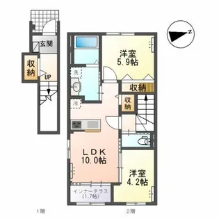 光明寺字山屋敷【2階】の間取り