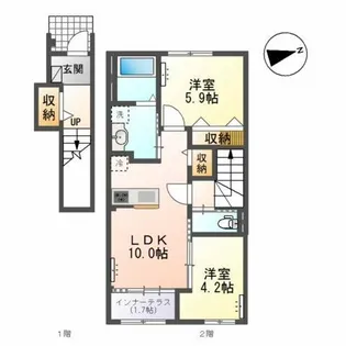 光明寺字山屋敷【2階】の間取り