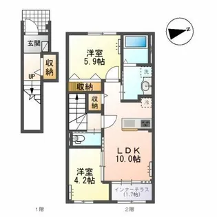 光明寺字山屋敷【2階】の間取り