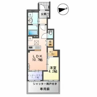 光明寺字山屋敷【1階】の間取り