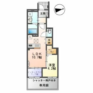 光明寺字山屋敷【1階】の間取り