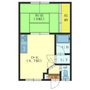 コーポ花園【201号室】の間取り