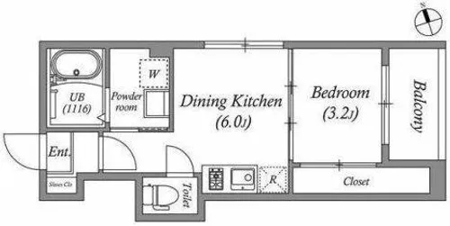 Granstella 帝塚山【1階】の間取り
