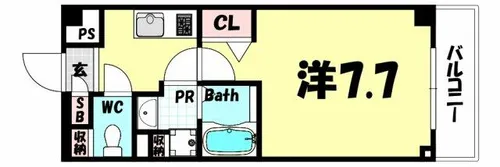ERCity’s長田【11階】の間取り