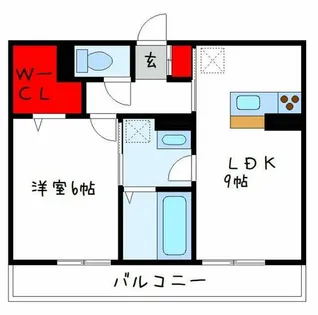 ディアコート萱振【1階】の間取り