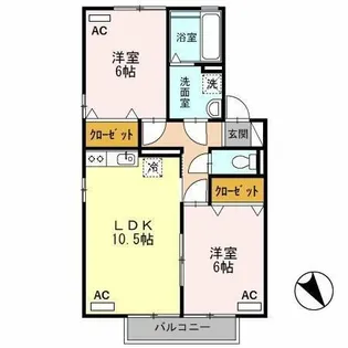 リビングタウン下地 F【2階】の間取り
