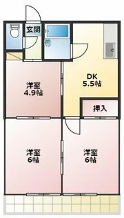 梅園荘【1階】の間取り